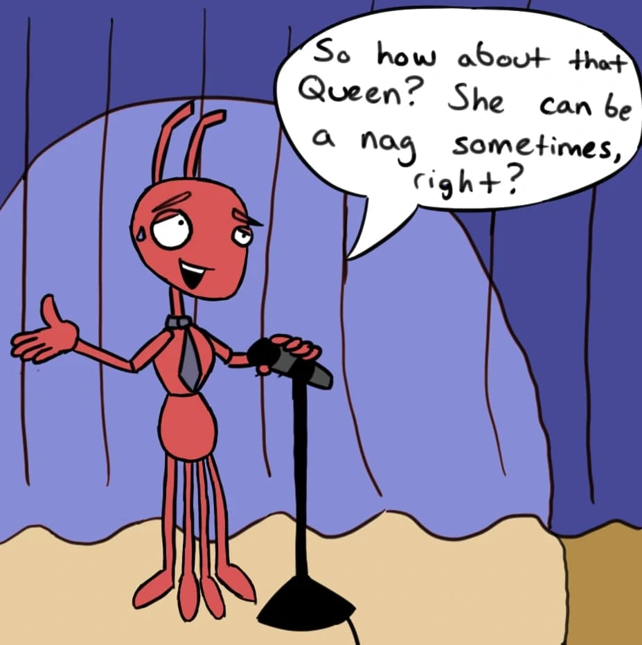 Ant Comedy, panel 1 of 3