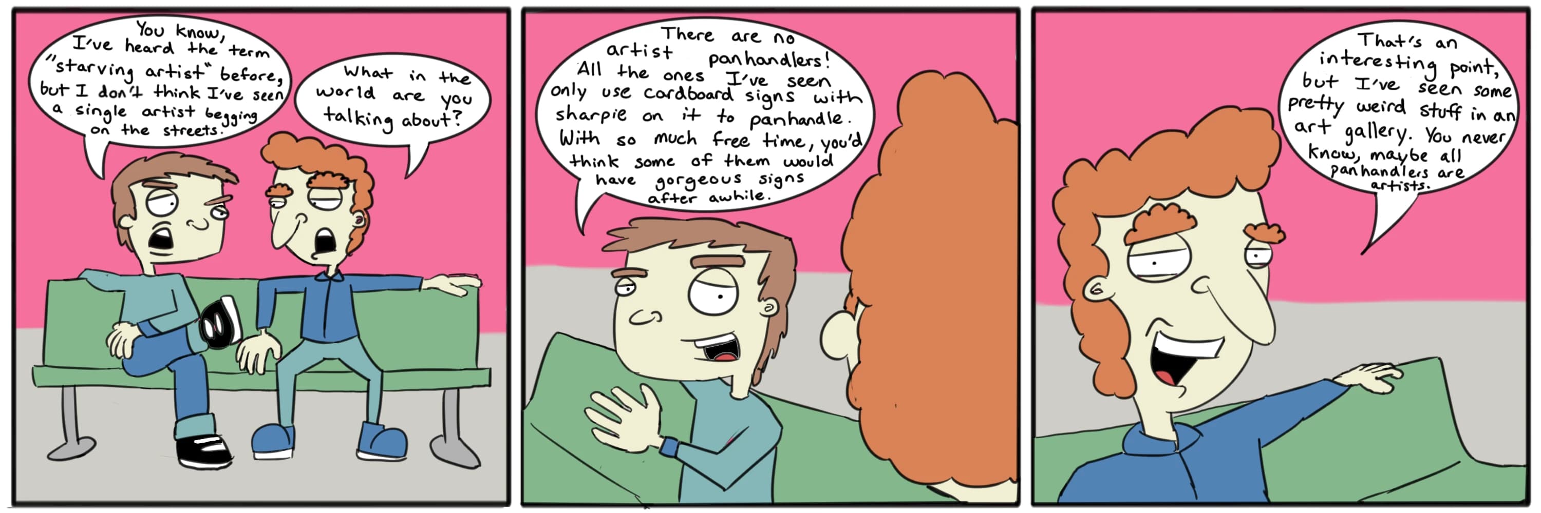Cardboard Signs — full comic strip