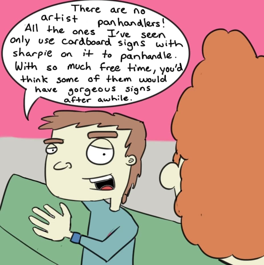 Cardboard Signs, panel 2 of 3