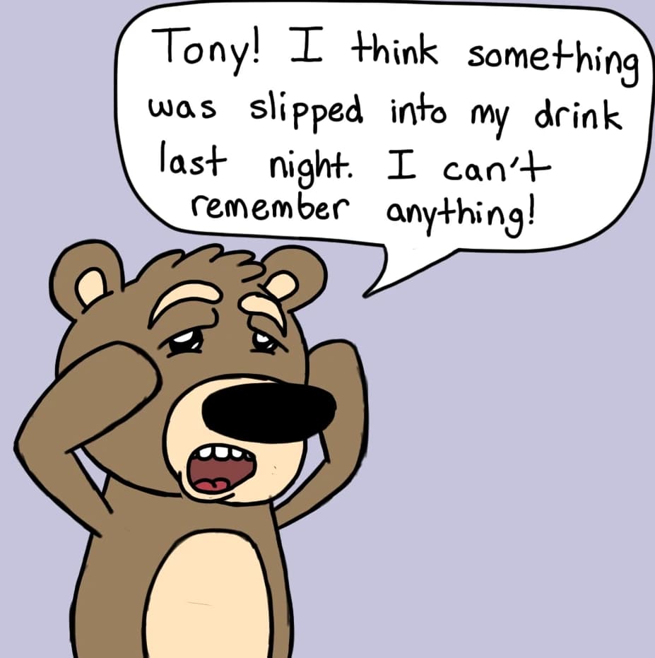Drugged Tea, panel 1 of 3