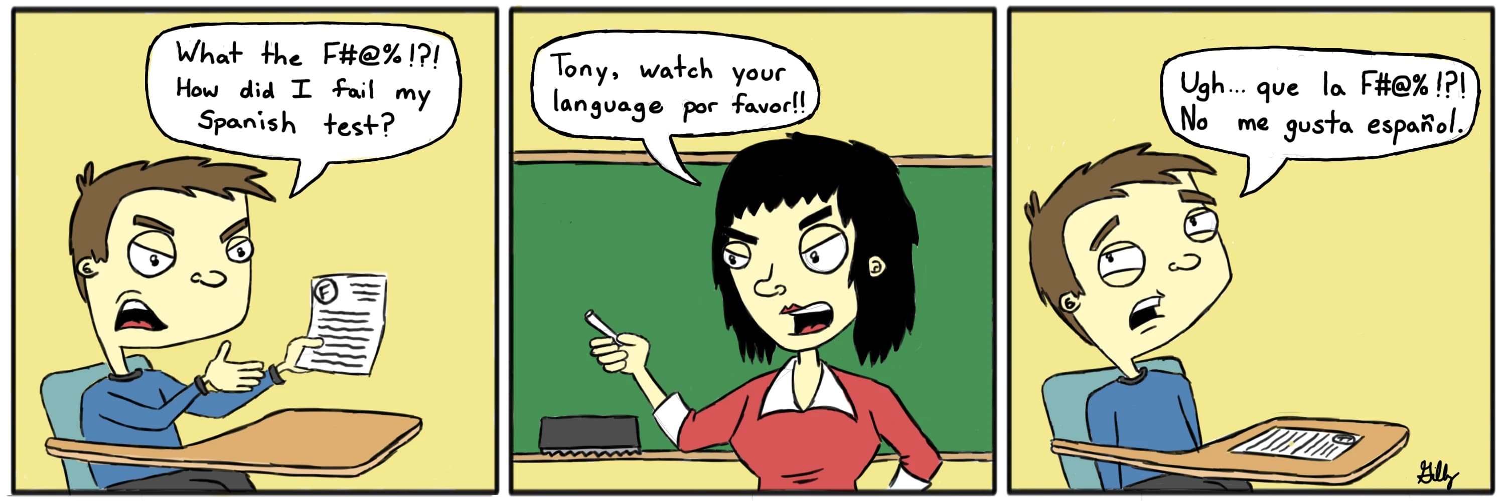 Espanol Test — full comic strip
