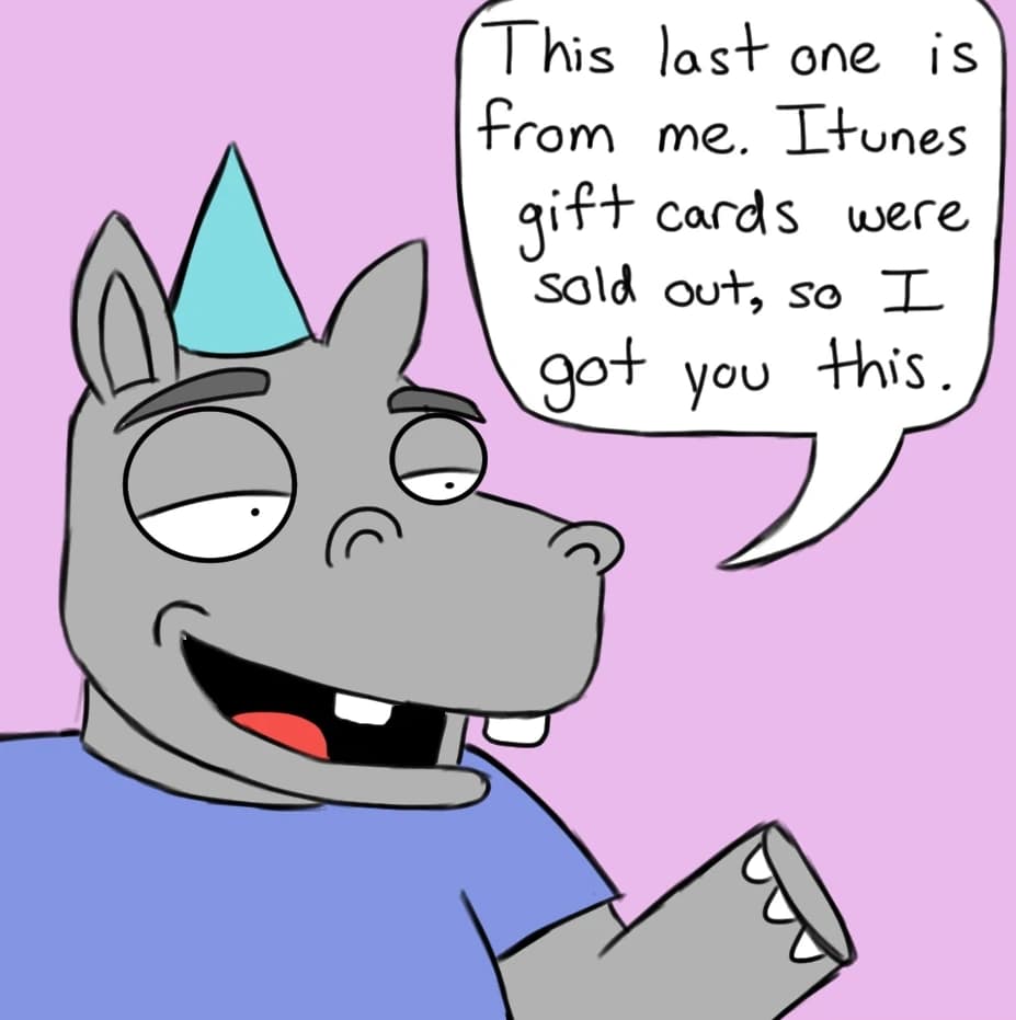 Kangaroo Present, panel 2 of 3