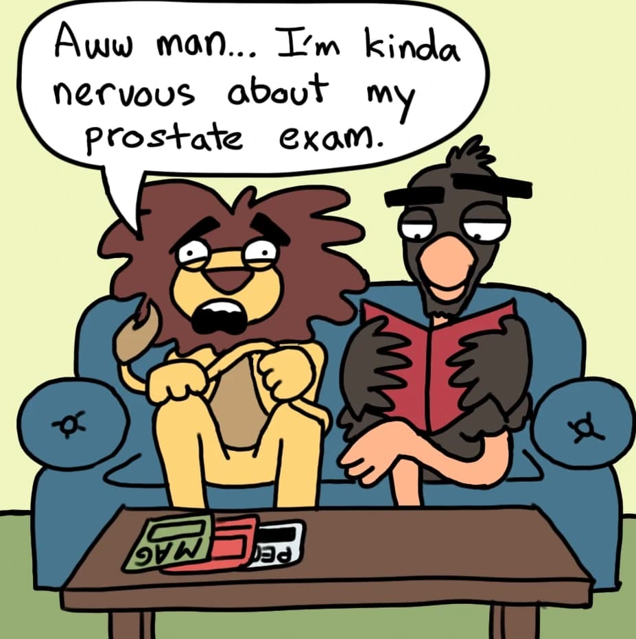 Prostate Wait, panel 1 of 3