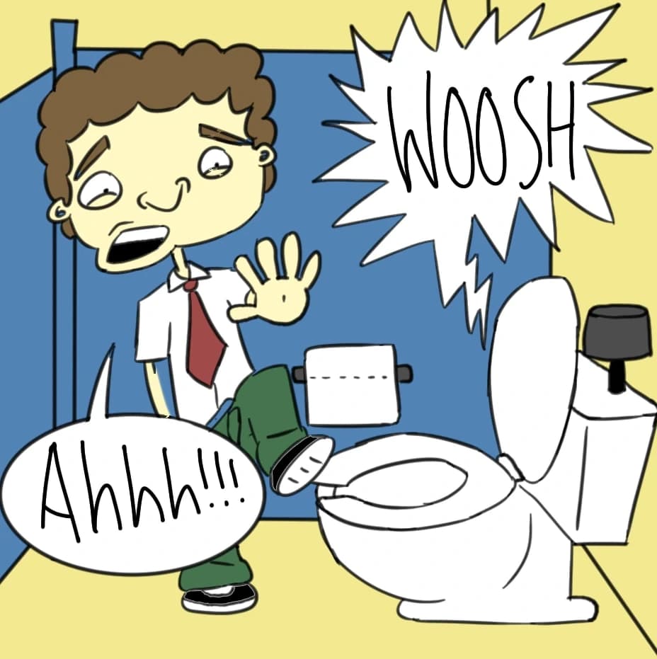 Scary Toilets, panel 2 of 3