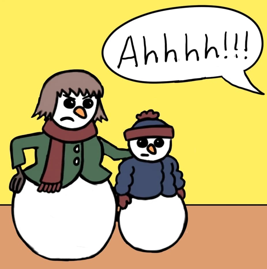 Snowman Stick, panel 1 of 3