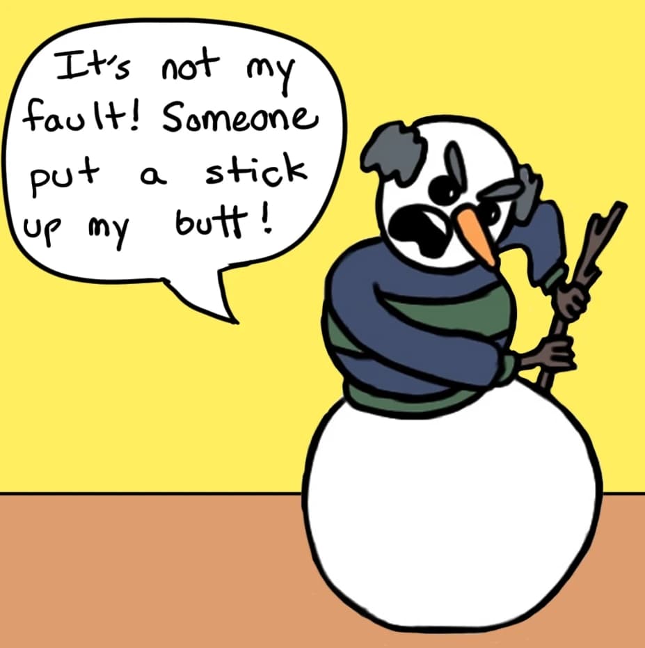 Snowman Stick, panel 3 of 3