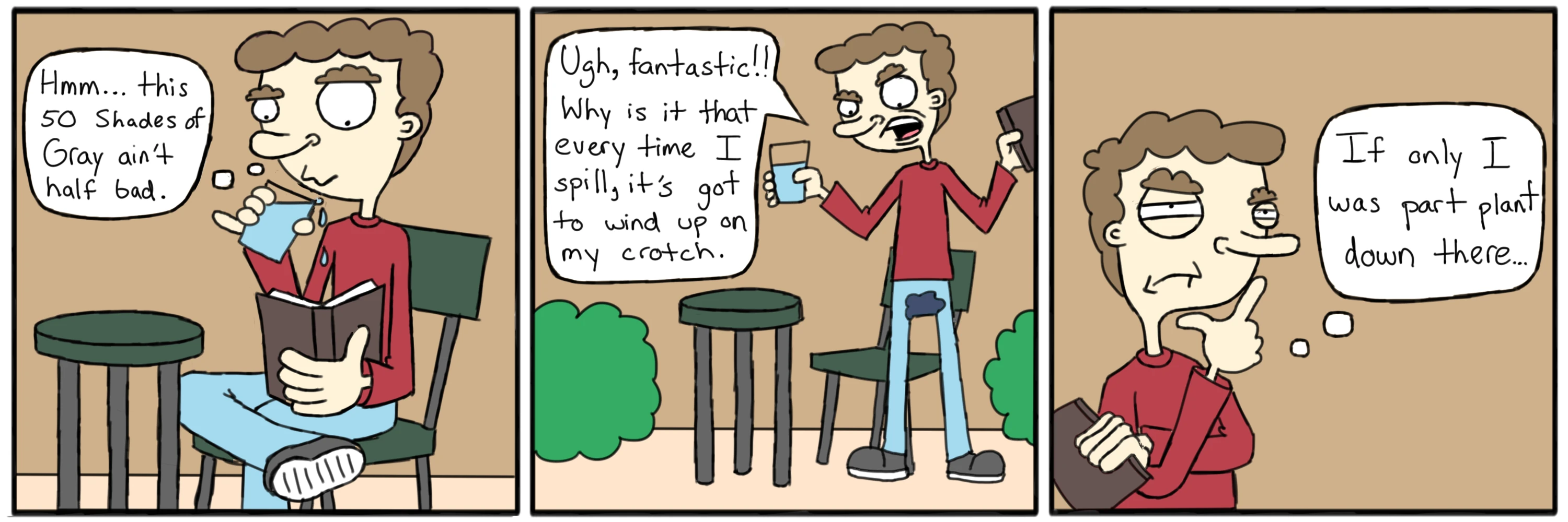 Water Spill — full comic strip