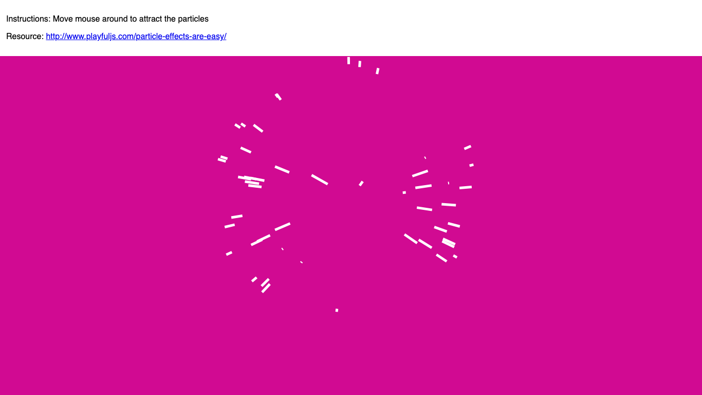Simple Particle Attraction